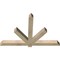 Ekena Millwork Kennewick Rough Sawn Timber Gable Bracket, Douglas Fir, 60"W x 40"H x 4"D x 4"F, 16/12 Pitch GBW060X40X0404KEN00RDF - alternate 4